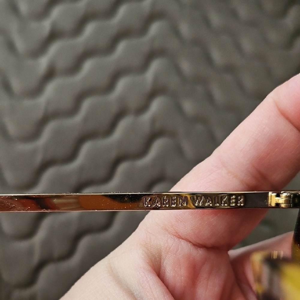 Karen Walker Tortoiseshell Octagonal Sunglasses w… - image 3